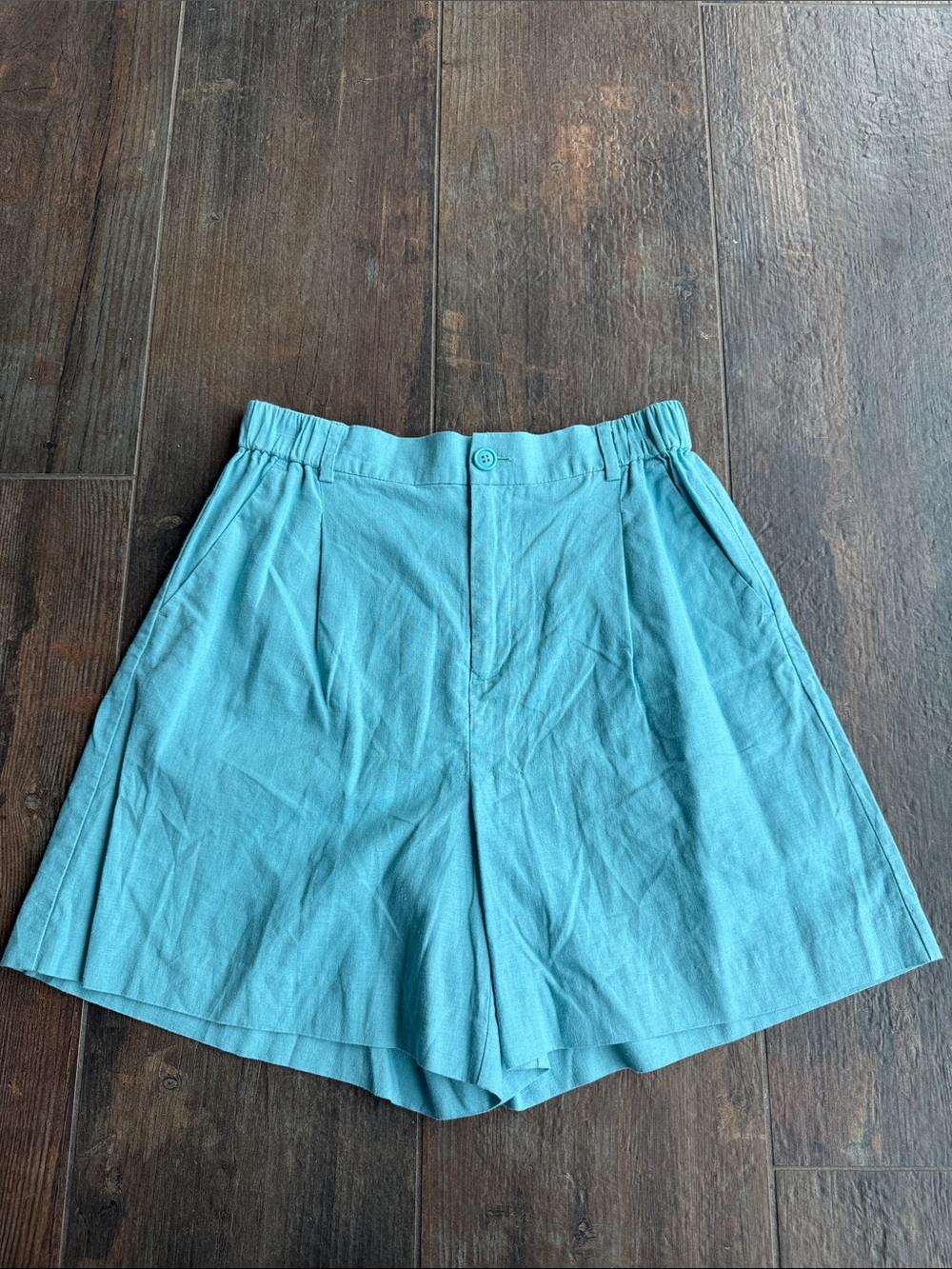 Open Edit Women’s  Casual Light Teal Shorts
